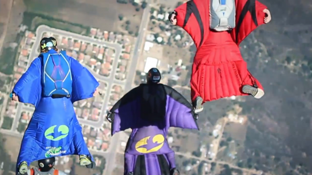 wing-suit skydive slomo - Lets SkydiveLets Skydive